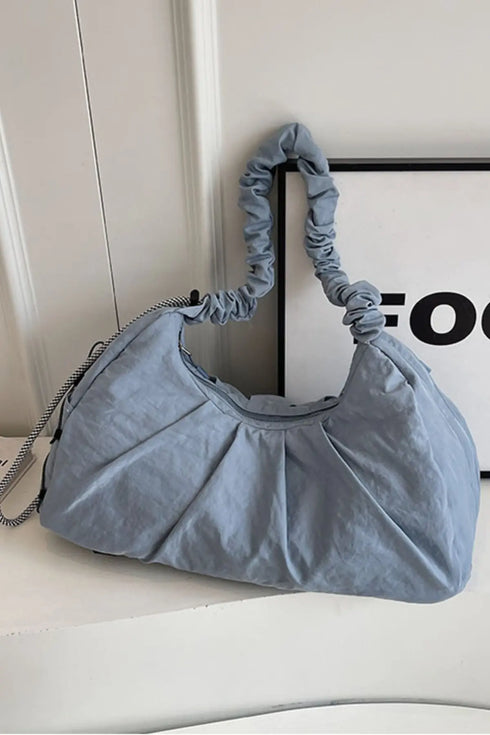 'Alondra' Ruched Drawstring Crossbody Bag - Celes Fashion